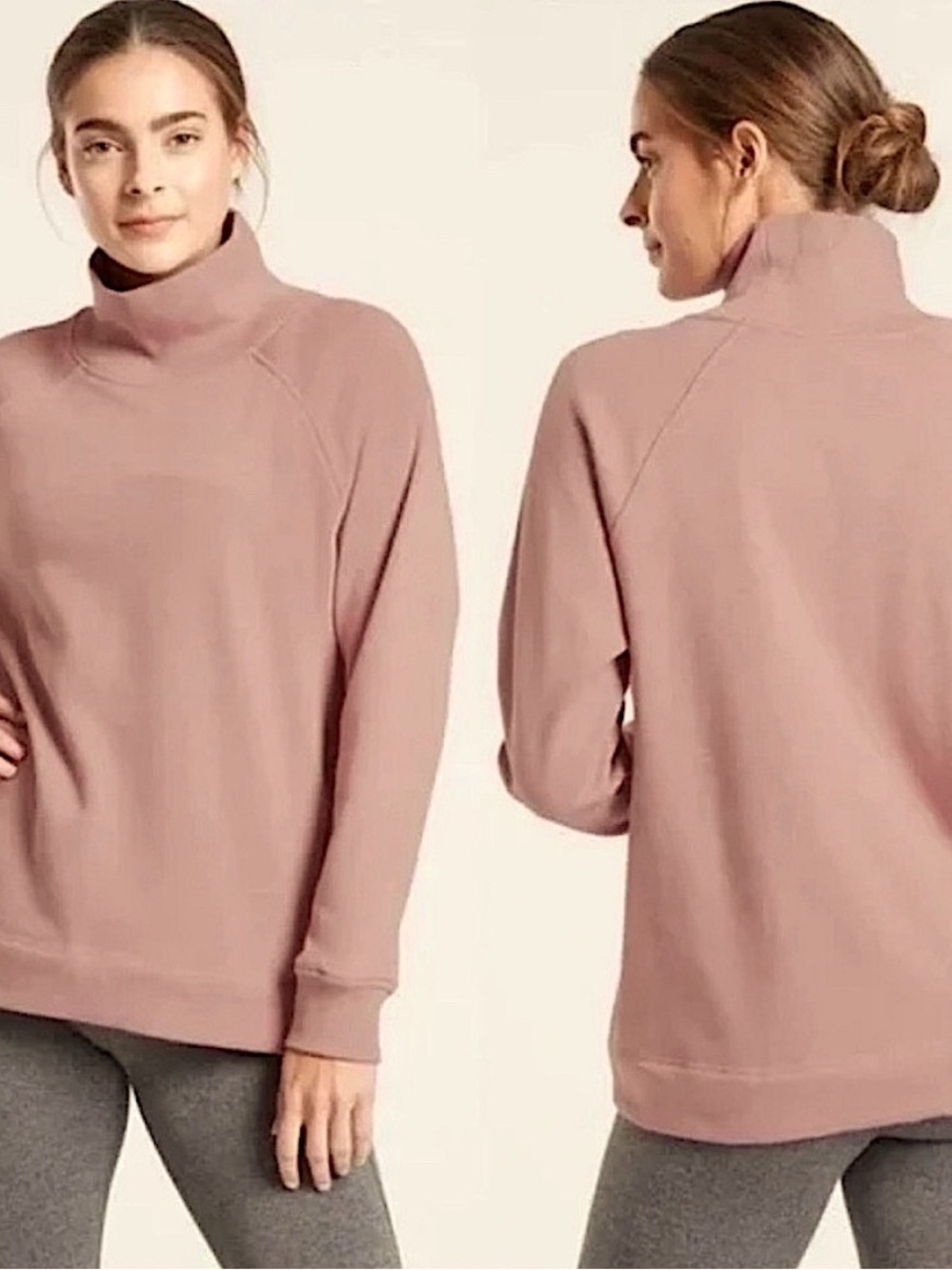 Women’s Cozy Mock Neck Sweater - Dusty Rose - ATHLETA cozy karma large